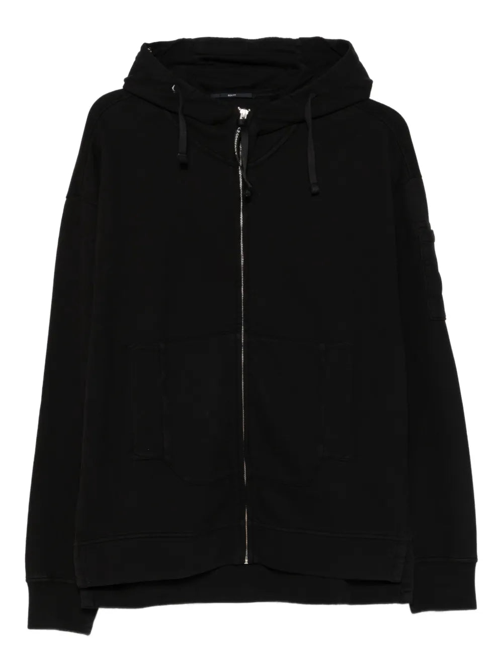 Brushed And Emerized Diagonal Fleece Boxy Goggle Sweatshirt