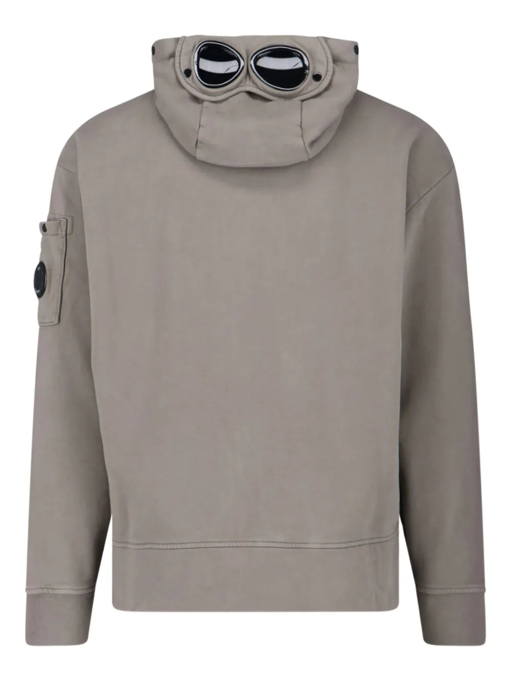 Brushed And Emerized Diagonal Fleece Boxy Goggle Sweatshirt