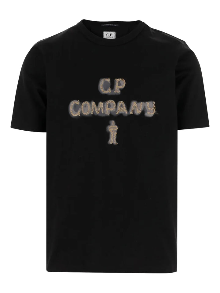 Mercerized Jersey Twisted Short Sleeve Logo T-Shirt