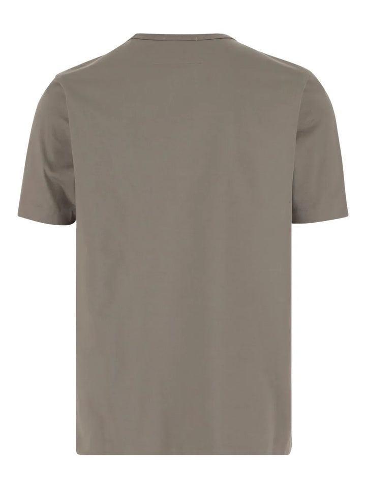 Mercerized Jersey Twisted Short Sleeve Logo T-Shirt