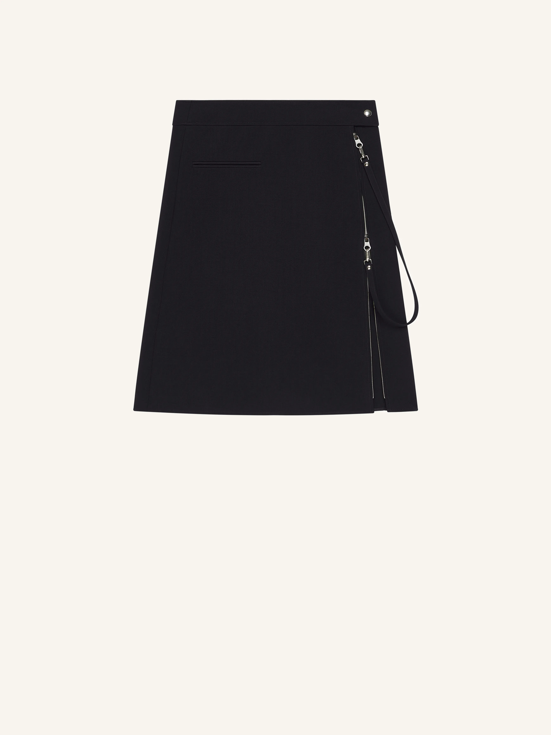 Zipped Heritage Crepe Skirt