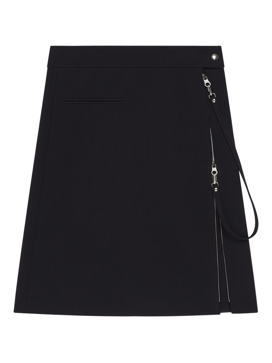 Zipped Heritage Crepe Skirt