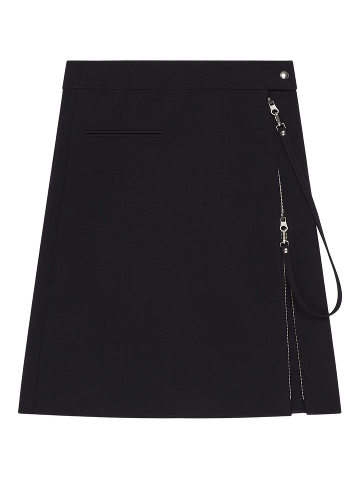 Zipped Heritage Crepe Skirt