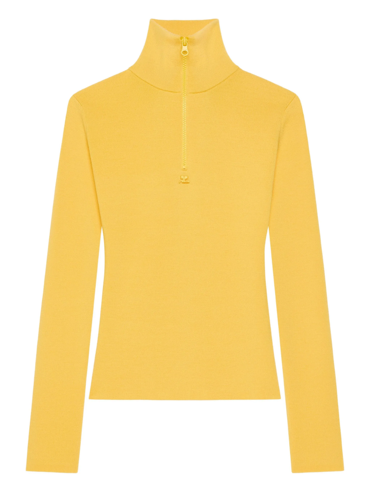 Zipped Mockneck Sweater
