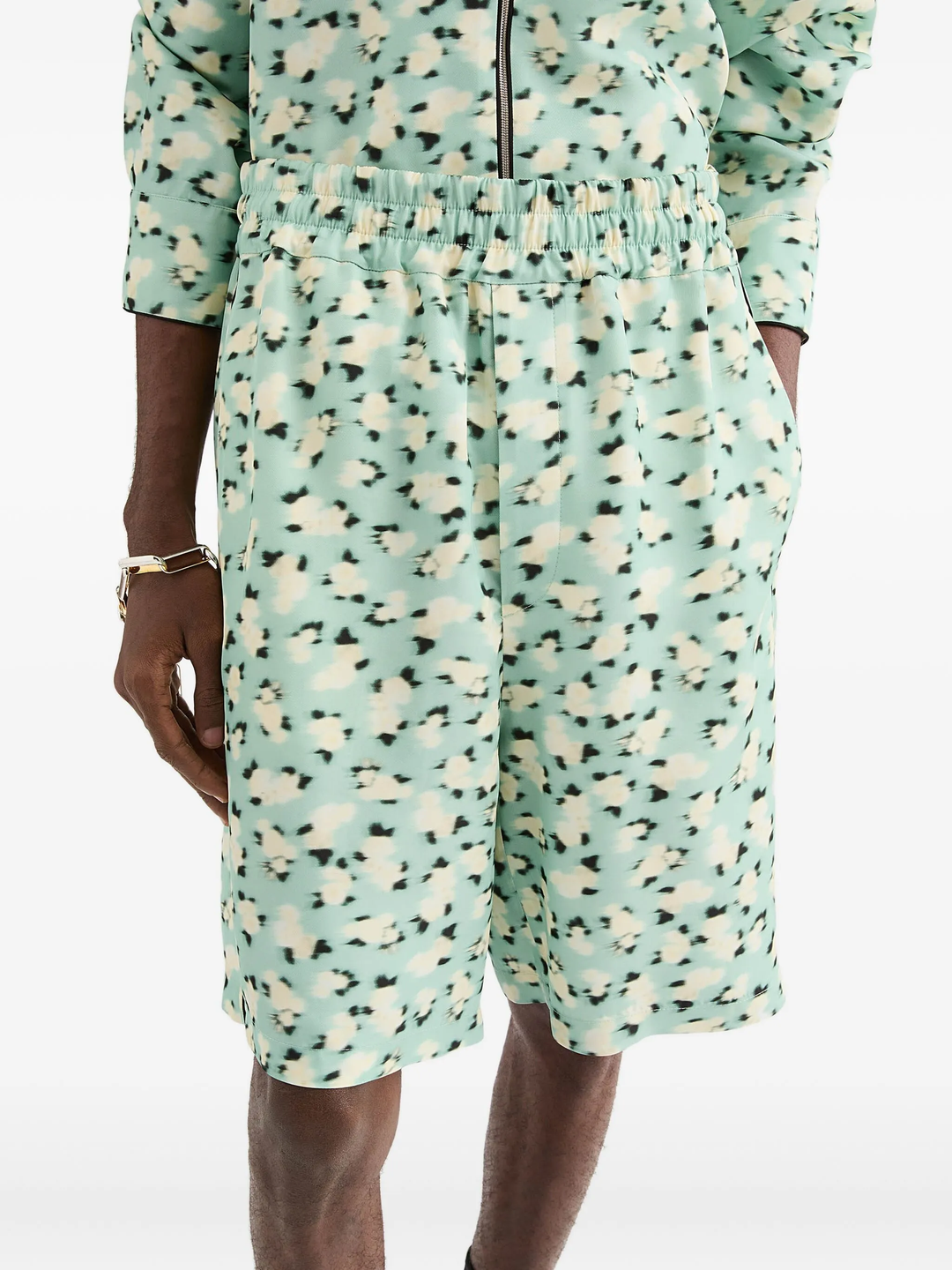 Fluid Viscose Printed Shorts