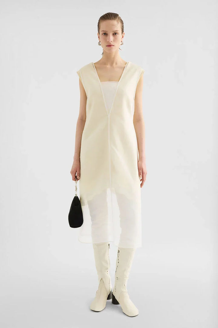 Organza V-Neck Dress