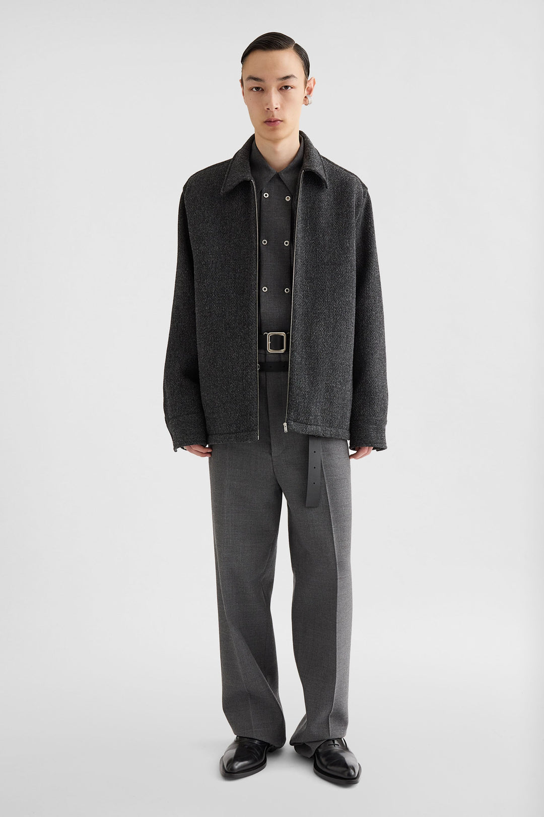 Wool Chevron Overshirt