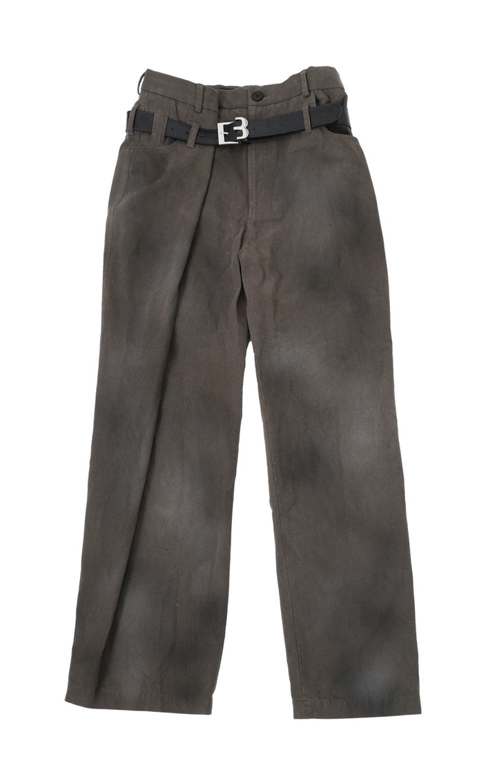 Belt-Press-Made Tuck Pants