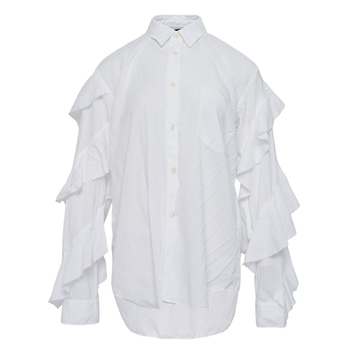 Spun Broad Ruffled Sleeve Shirt