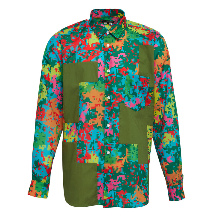 Camo Pattern Print Long Sleeve Shirt