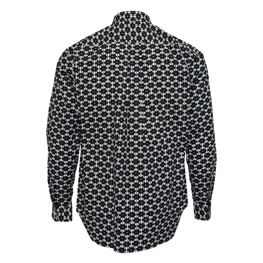 Cotton Broad Stripe Printed Long Sleeve Shirt