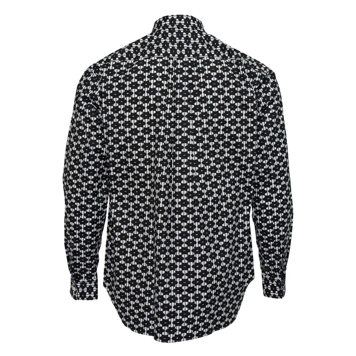Cotton Broad Stripe Printed Long Sleeve Shirt