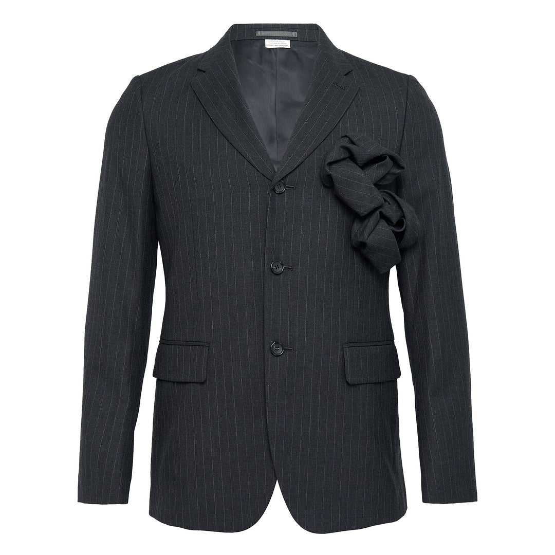 Wool Serge Pinstripe Rose Jacket