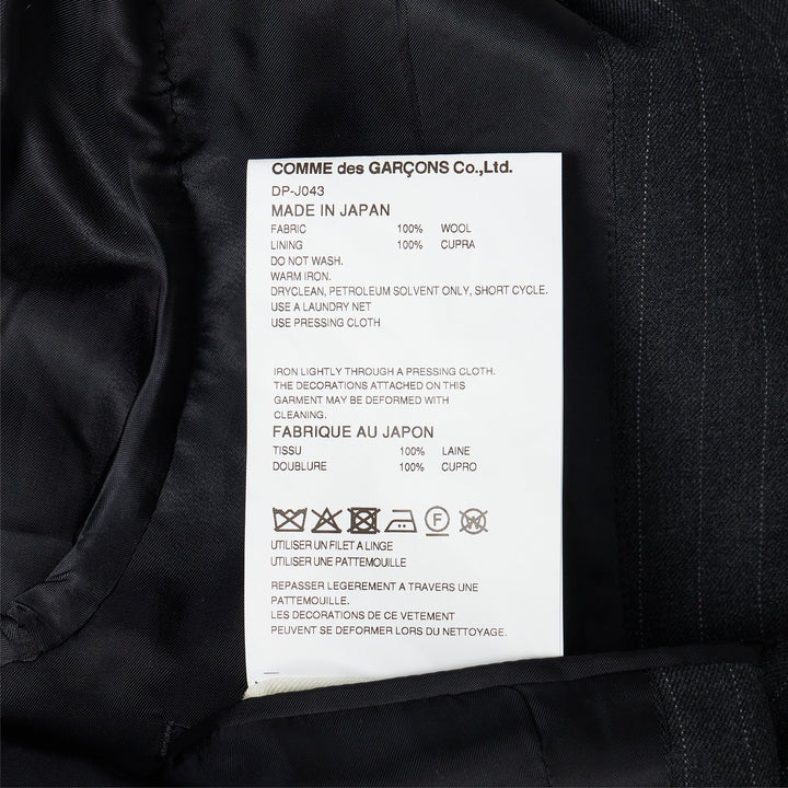 Wool Serge Pinstripe Rose Jacket