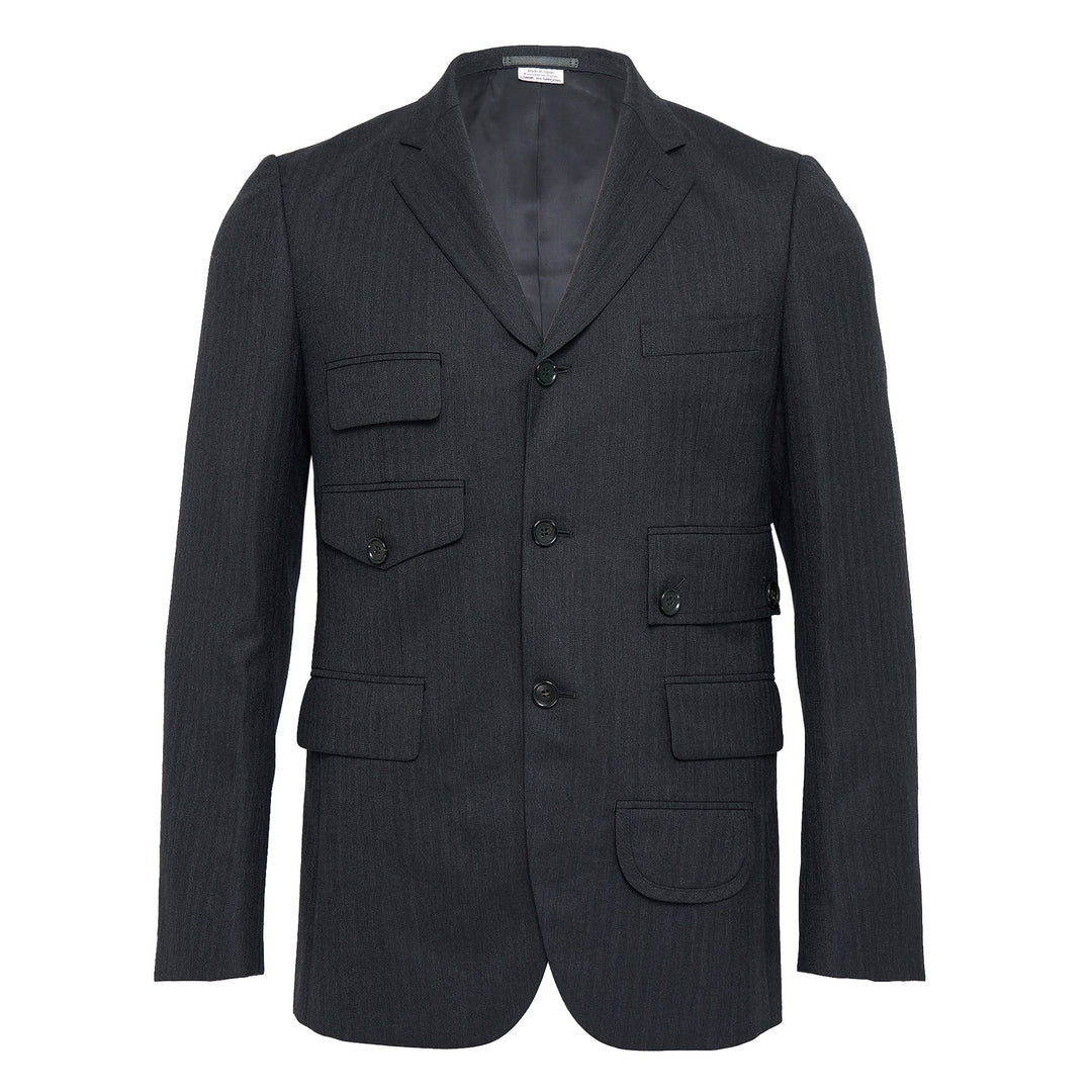 Wool Herringbone Pocket Jacket