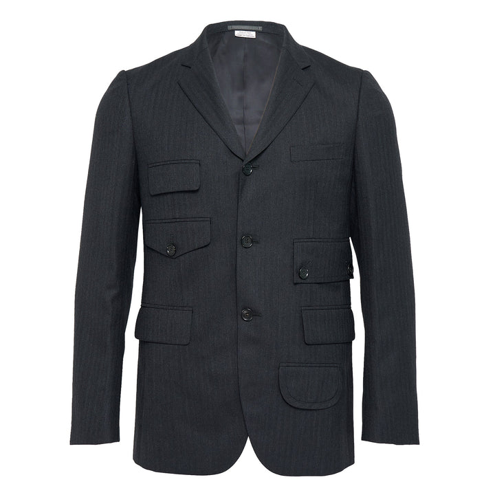 Wool Herringbone Pocket Jacket
