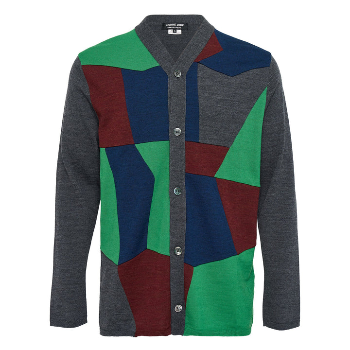 Wool Jersey Patchwork Cardigan