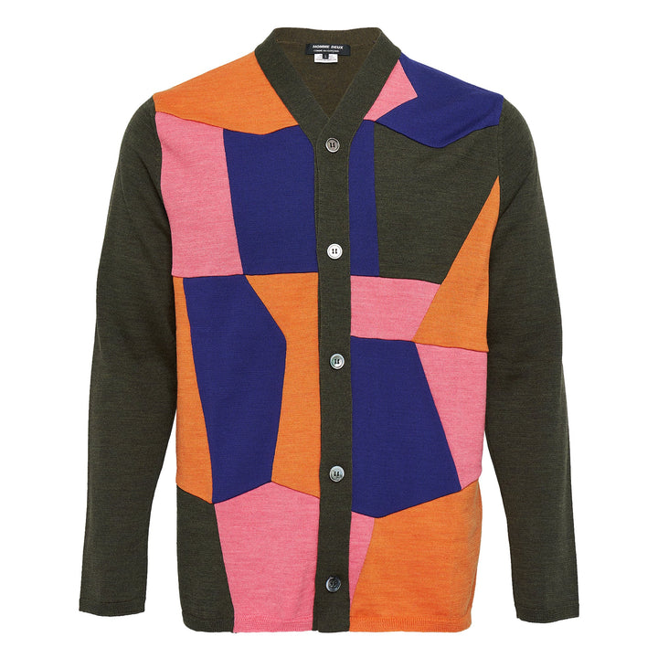 Wool Jersey Patchwork Cardigan