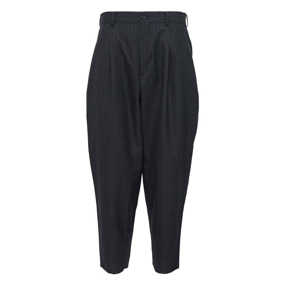Wool Serge Pinstripe Pants