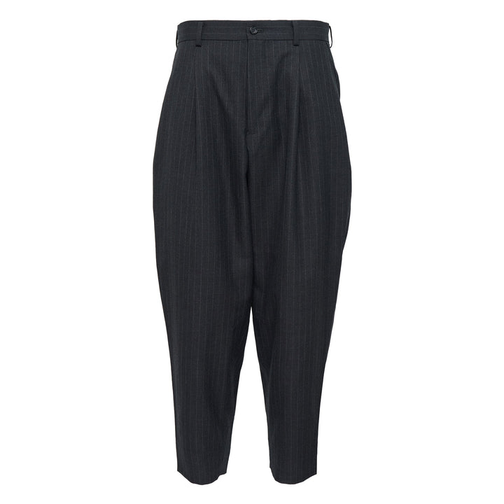 Wool Serge Pinstripe Pants