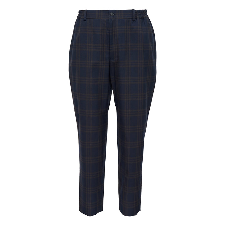 Wool Dark Check Pants