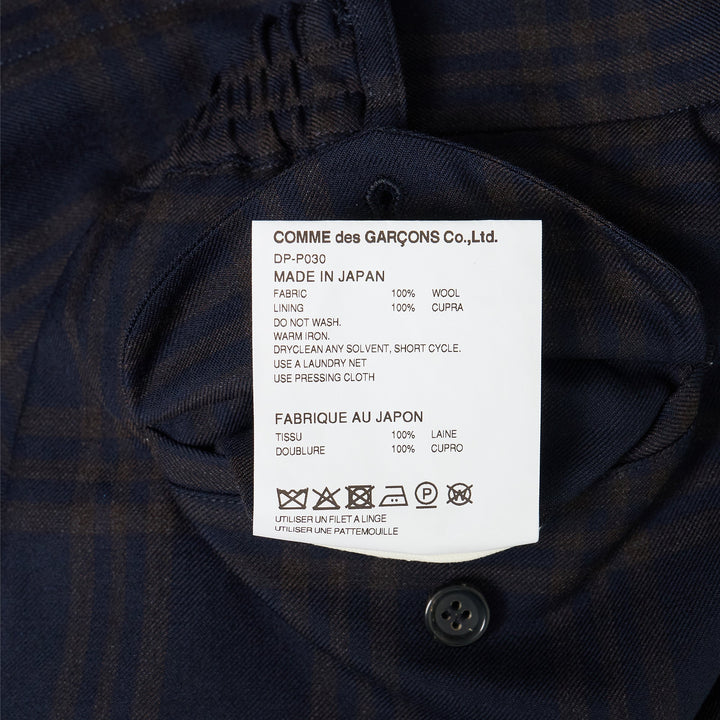 Wool Dark Check Pants