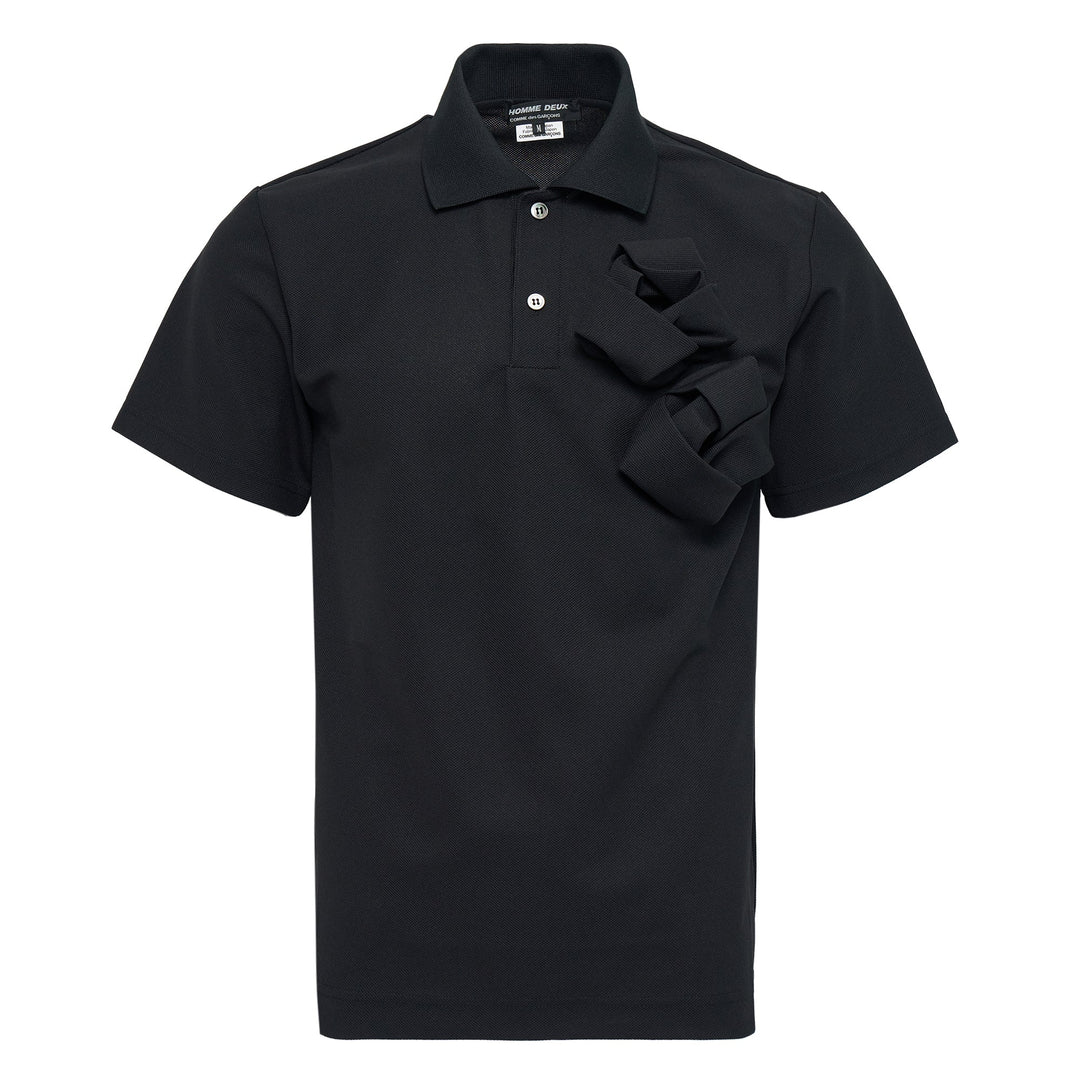 Polyester Pique Rose Applique Polo