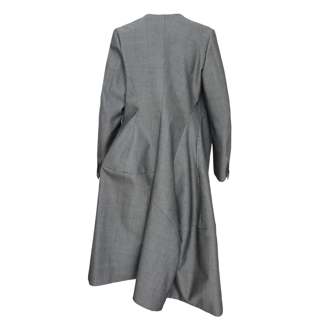 Wool Herringbone Hard Finishing Coat