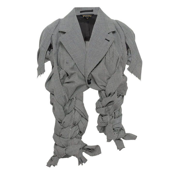 Wool Glen Check Braided Jacket