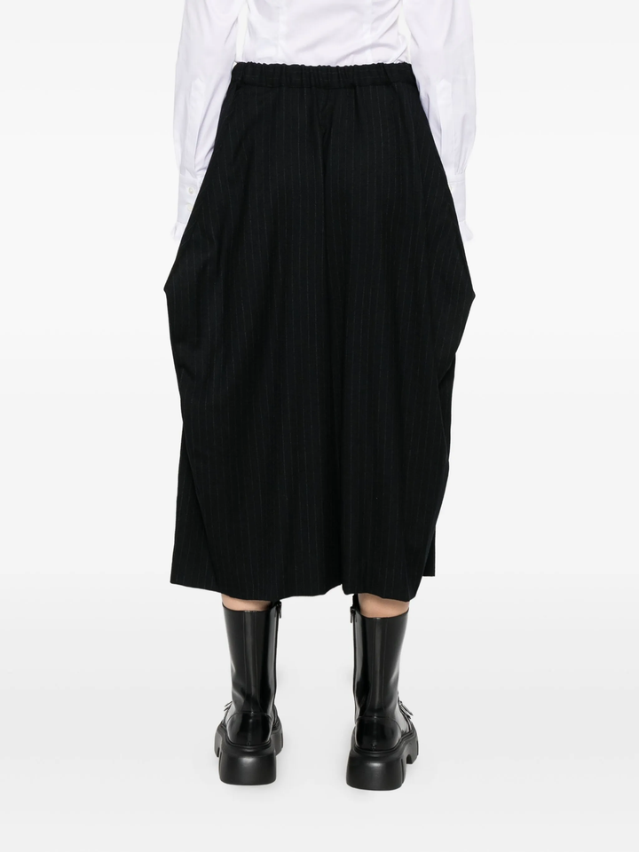 Wool Serge Medium Stripe Skirt