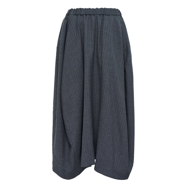 Wool Serge Medium Stripe Skirt