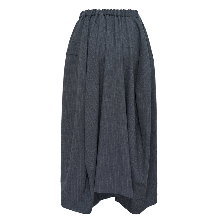 Wool Serge Medium Stripe Skirt