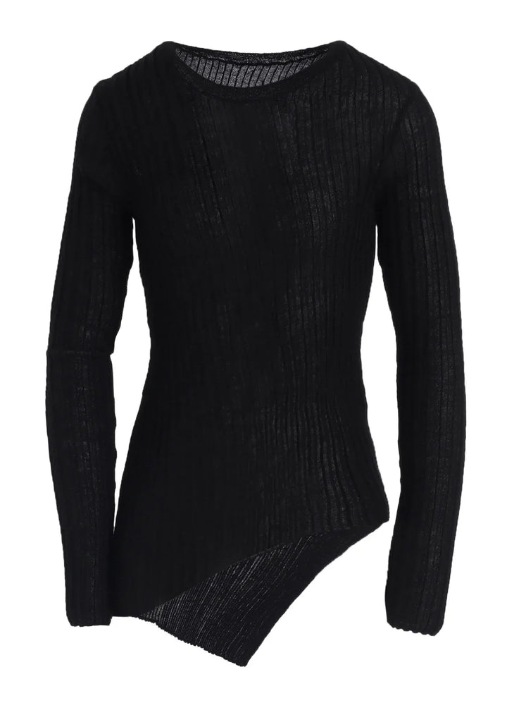 Diagonal Round Neck Top