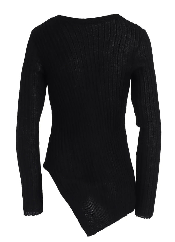 Diagonal Round Neck Top