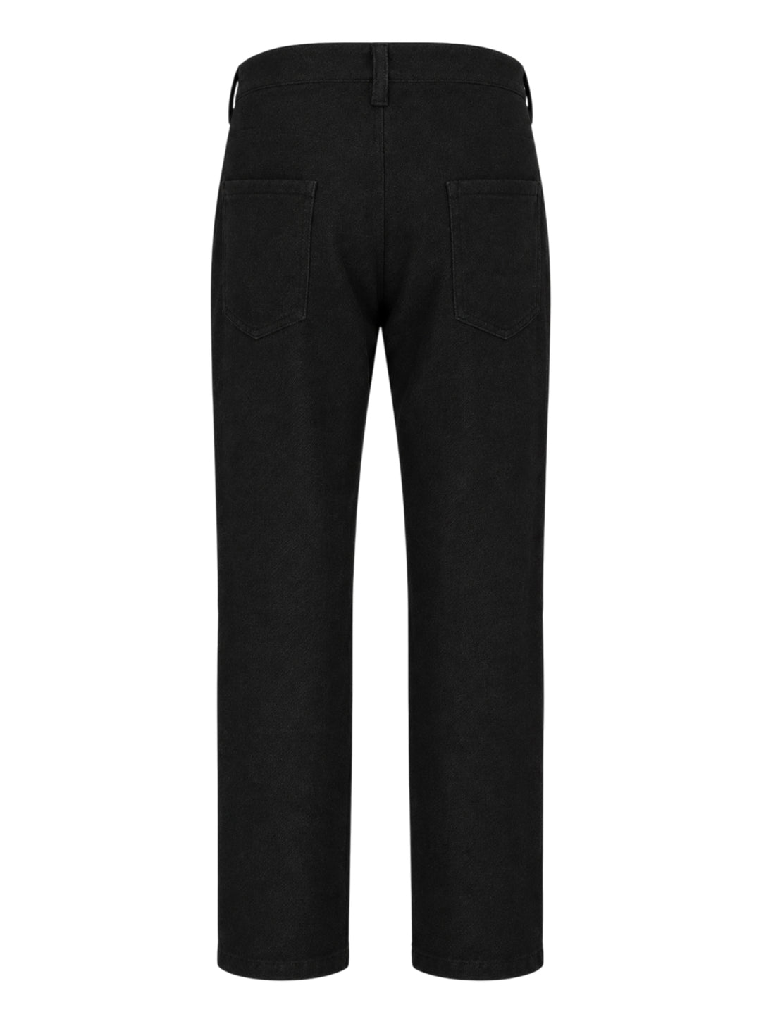 Yohji Yamamoto black Side Gusset Zip Pants with panelled knees, front slanted pockets and zip detailing at the lower leg seams - view 2