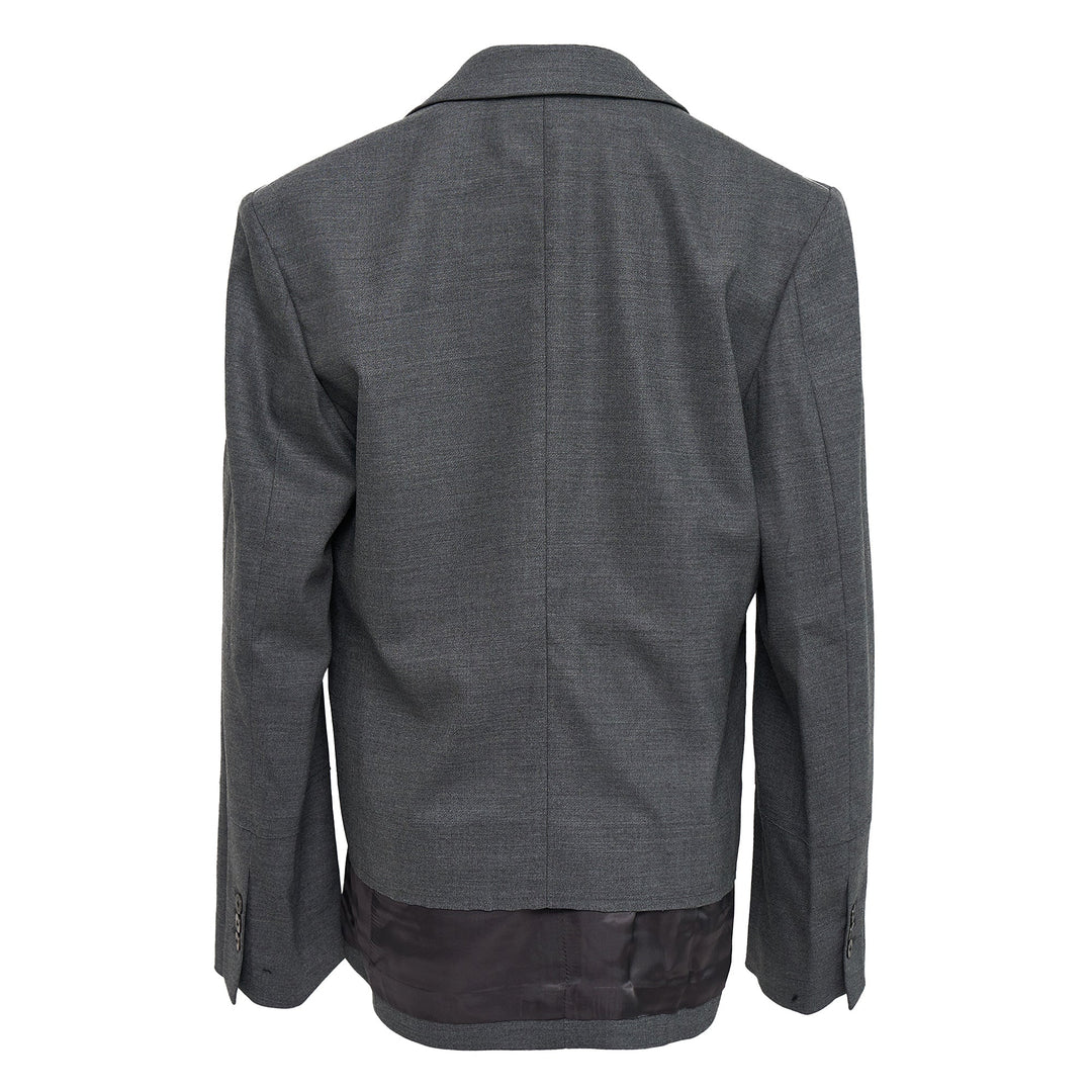 Raw Edge Pocket Oversized Jacket