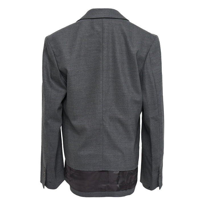 Raw Edge Pocket Oversized Jacket