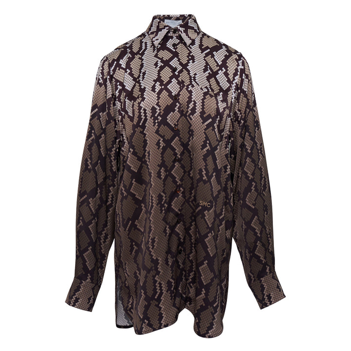 Snake Print Satin Shirt