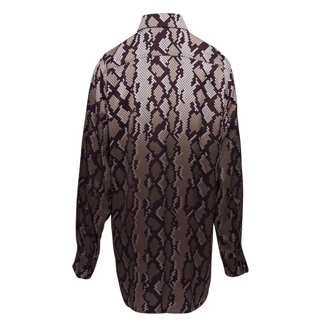 Snake Print Satin Shirt