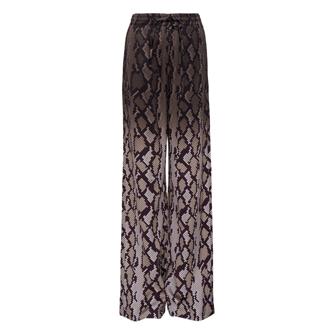 Snake Print Satin Trousers