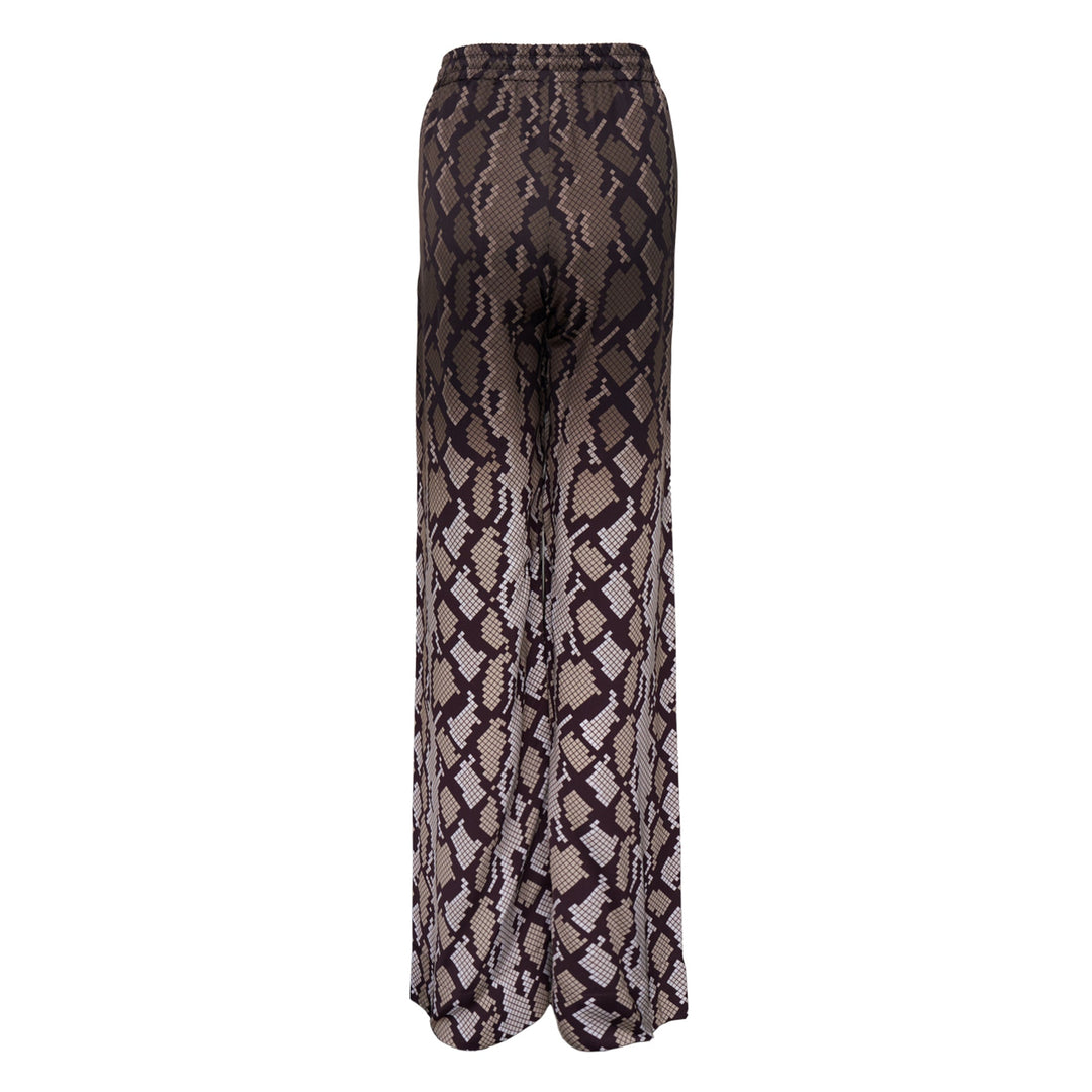 Snake Print Satin Trousers