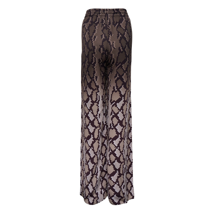 Snake Print Satin Trousers