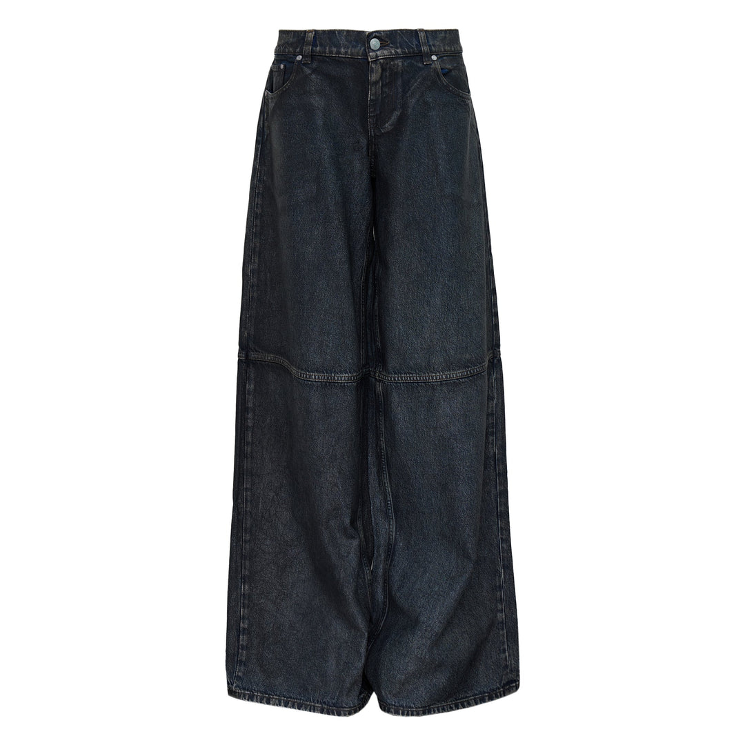 Aged Altermat Effect Wide Leg Jeans