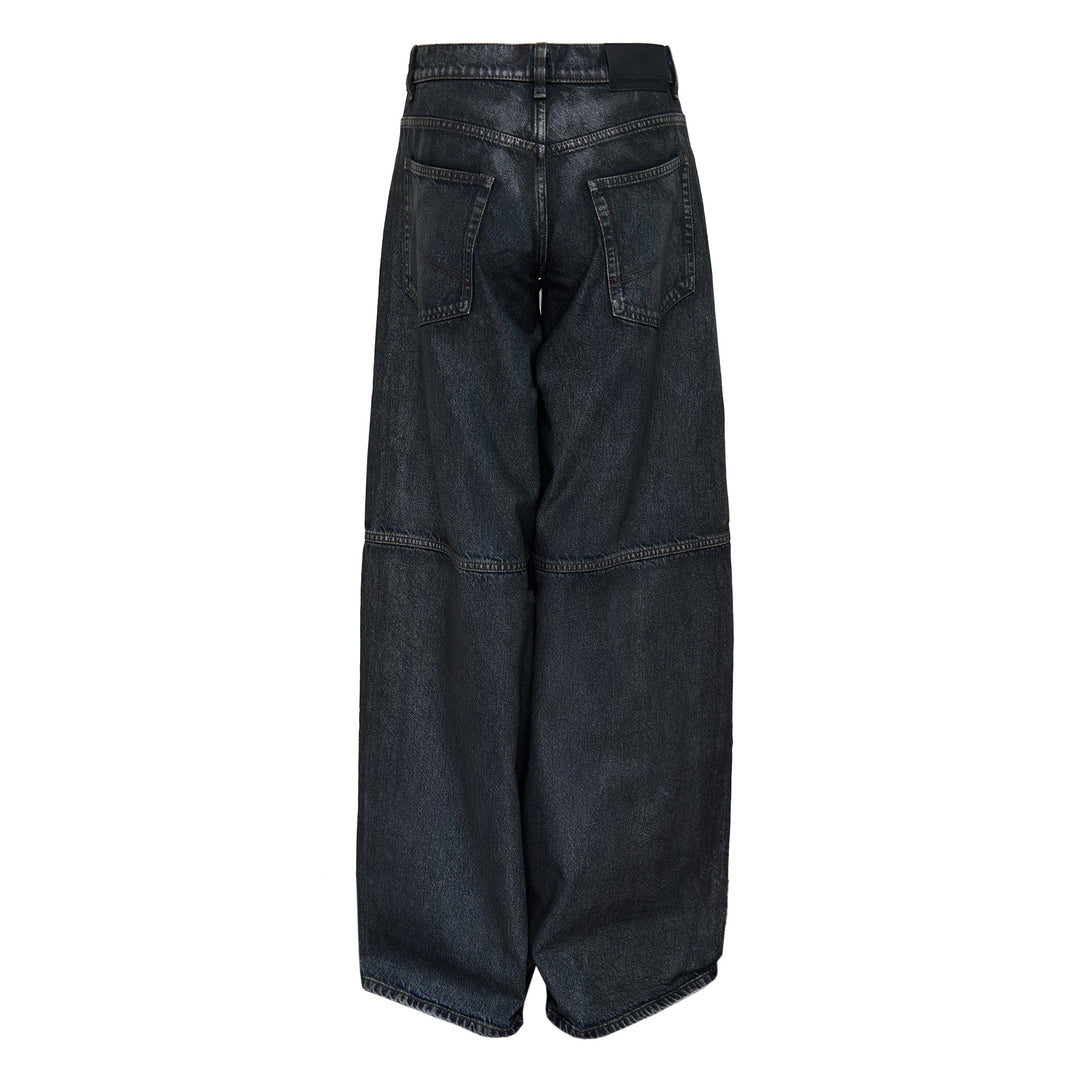 Aged Altermat Effect Wide Leg Jeans