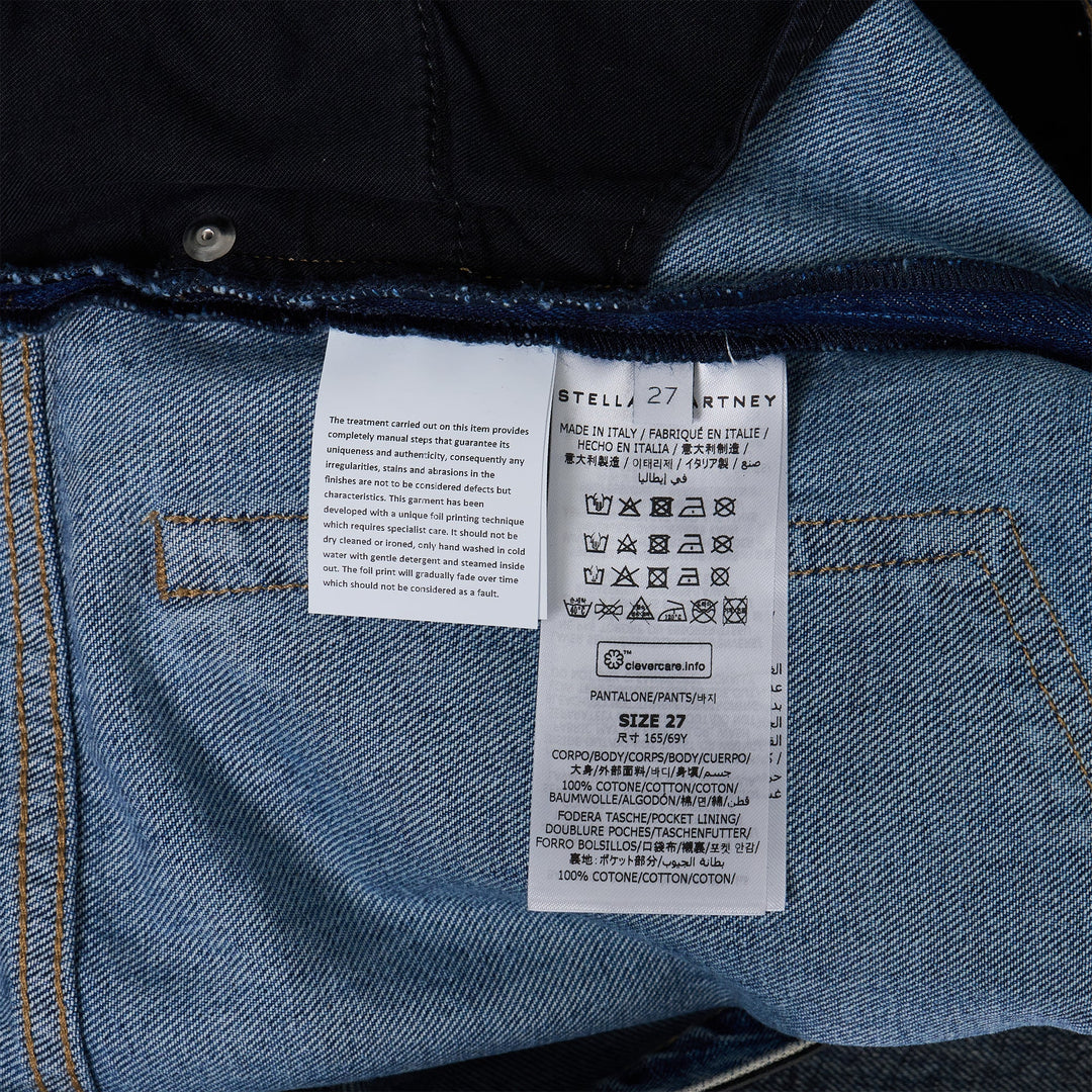 Aged Altermat Effect Wide Leg Jeans