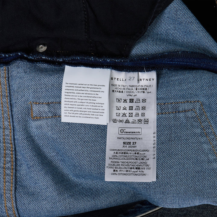 Aged Altermat Effect Wide Leg Jeans