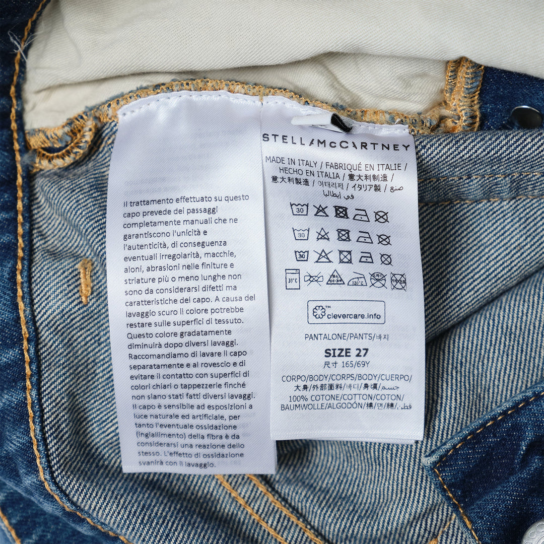 Dark Blue Button Up Wide Leg Jeans