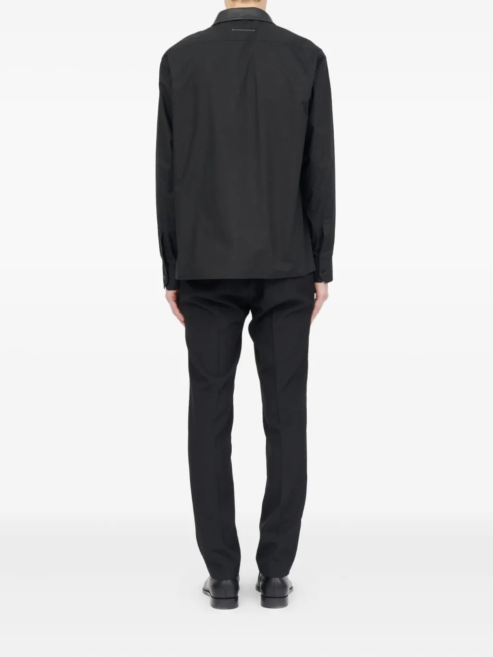 Cotton Poplin + Faux Leather Jacket