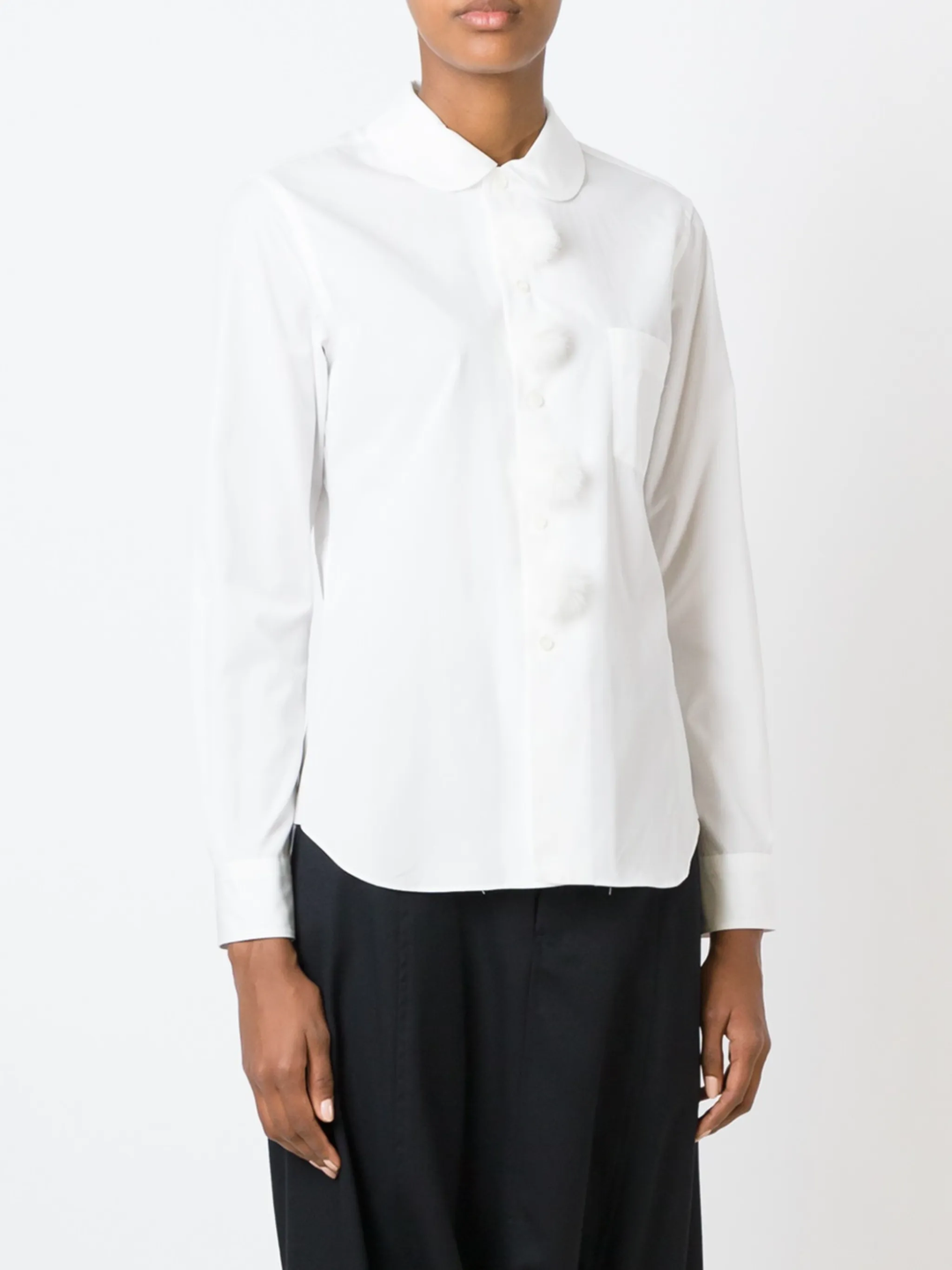 Embroidery Leaf Pattern Blouse