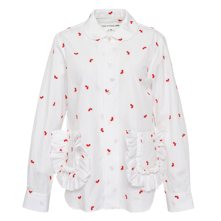 Embroidery Leaf Pattern Blouse